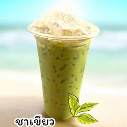 ชาเขียว (น้ำแข็งแก้ว+ชาเขียวใส่ถุง)