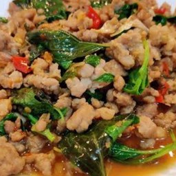 โหระพาหมูสับ