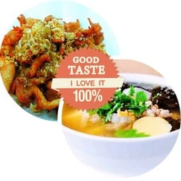 แกงจืดเต้าหู้+หมูสับ+สาหร่าย + ไก่ทอดกระเทียม