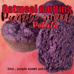 มัฟฟินข้าวโอ๊ต(ไม่แป้งไม่น้ำตาล) รสมันม่วง