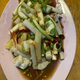 ตำไหลบัวกุ้งลวก