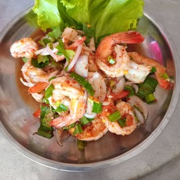 ลาบกุ้งสุก
