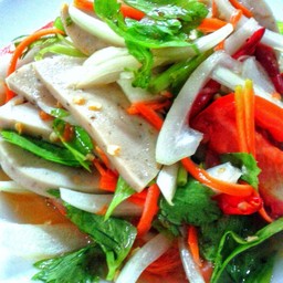 ยำวุ้นเส้น+หมูสับ+หมูยอ