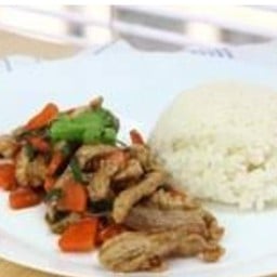 ข้าว + ผัดน้ำมันหอย