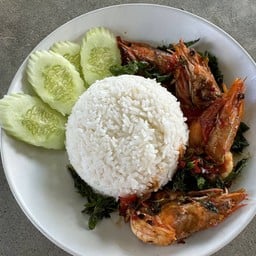 กะเพรากุ้ง (ราดข้าว)