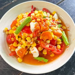 ตำข้าวโพดไข่เค็ม