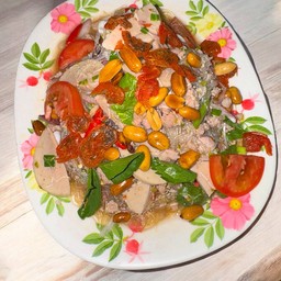 ยำวุ้นเส้นหมูสับหมูยอ