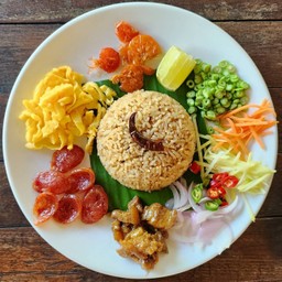 โปร ข้าวคลุกกะปิ 2 กล่อง พร้อมน้ำซุป แถม น้ำเก๊กฮวย