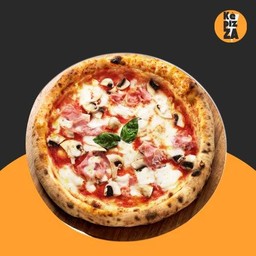 Pizza Ham and Mushrooms - พิซซ่าแฮมและเห็ด