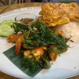 ข้าว+กะเพรากุ้ง