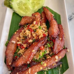 หมูแดดคั่วพริกเกลือ