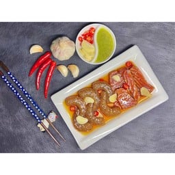 Duo (กุ้งดอง+แซลมอน) พร้อมน้ำจิ้มซีฟู้ด