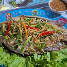 ปลาช่อนทอดน้ำตก