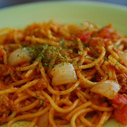 สปาเกตตี้ซอสไก่สับ