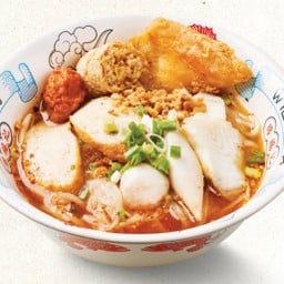 ก๋วยเตี๋ยวต้มยำปลาสด ลูกชิ้นปลา