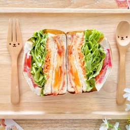 แซนวิชคู่ใหญ่ (เลือกไส้ได้ 3 ไส้)