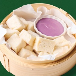 ขนมปังนึ่ง สังขยาเผือก