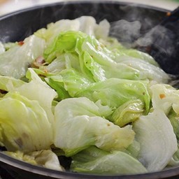 Stir Fried Chinese Cabbage With Chicken Breast (Coconut Oil)