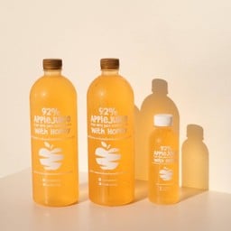 ชุดสุดคุ้ม D น้ำแอปเปิ้ลฟูจิผสมน้ำผึ้งป่าขนาด1000ml 2 ขวด แถมฟรีน้ำแอปเปิ้ลขนาด250ml 1 ขวด