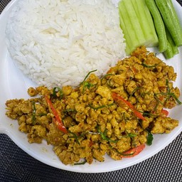 ข้าวคั่วกลิ้งหมู