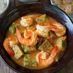 Keto Fresh Shrimp Egg Omelette Curry