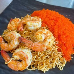 มาม่าผัดกุ้ง&ไข่กุ้ง