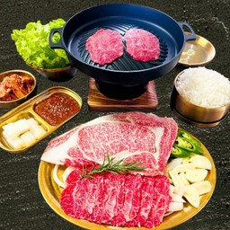 เซ็ตWagyu2 เนื้อริบอายหรือเซอร์ลอยด์กับเนื้อสันสะโพกย่าง