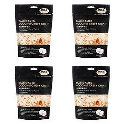 (4PCs) TAI GUO PIN THAI TOASTED COCONUT CRISPY CHIP (GLUTEN FREE) 100 g