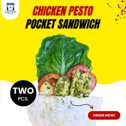 แซนวิชเพสโต้อกไก่ Chicken Pesto Sandwich