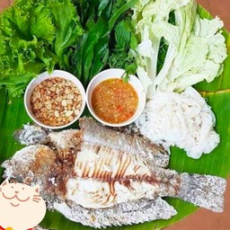 เมี่ยงปลาปลานิลเผา