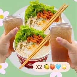 SET B - 2x ชุดหมี่ไก่ฉีก + น้ำชา x2!