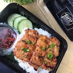 ข้าวไก่ย่างนมสดx1