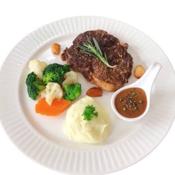 สเต็กเนื้อริบอายออสเตรเลีย Aus Rib Eye Steak