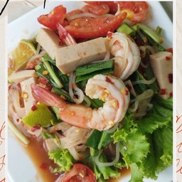 ตำเส้นเล็กกุ้งสด จานเล็ก