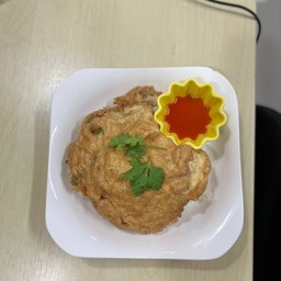 ข้าวไข่เจียว มังสวิรัติ + น้ำสมุนไพร