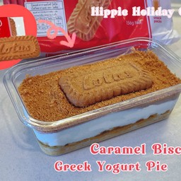 คาราเมล บิสคอฟ กรีกโยเกิร์ต พาย