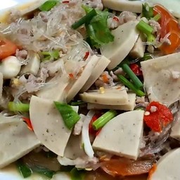 ยําวุ้นเส้น (หมูยอ+หมูสับ)