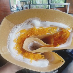 เครปครีมขนมเบื้ิอง ฝอยทอง