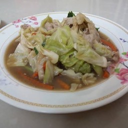 ผัดผักรวมเจ ราดข้าว