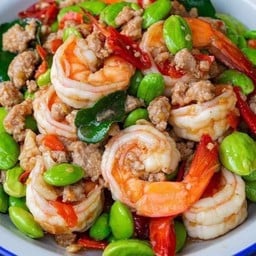 สะตอกุ้งหมูสับ