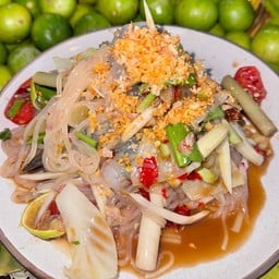 [เซตสุดฮิต] ตำเส้นเล็ก + กุ้งสด-สุก