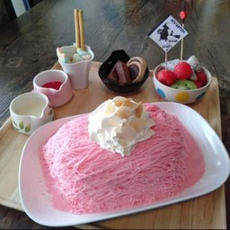 บิงซูสายไหม (นมชมพู)