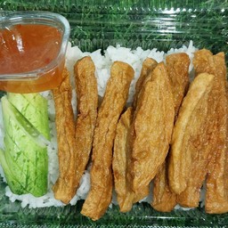 ข้าวหมูยอทอด