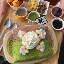 บิงซูสายไหม (ชาเขียว-ช็อคโกแลต)