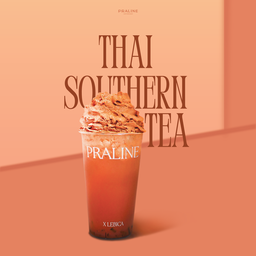 Thai tea with Thai tea whipped cream