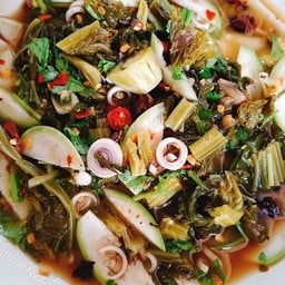 ยำผักกาดดอง