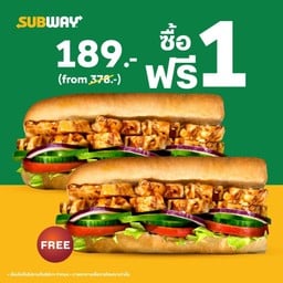 ซื้อ 1 แถม 1 ไก่ BBQ 6 นิ้ว