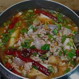 ต้มแซ่บหมูสับ