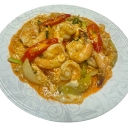 กุ้งผัดผงกะหรี่