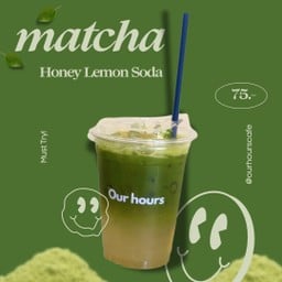 Matcha honey lemon soda